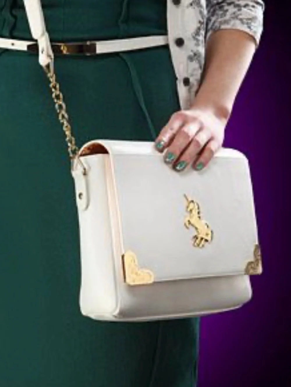 ThinkGeek 2014 Discontinued Rare Magical Unicorn Crossbody Bag Purse White New